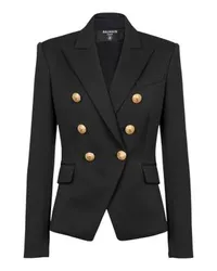 Balmain Zweireihiger Wollblazer Black