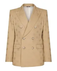 Dolce & Gabbana Zweireihige Anzugjacke Beige