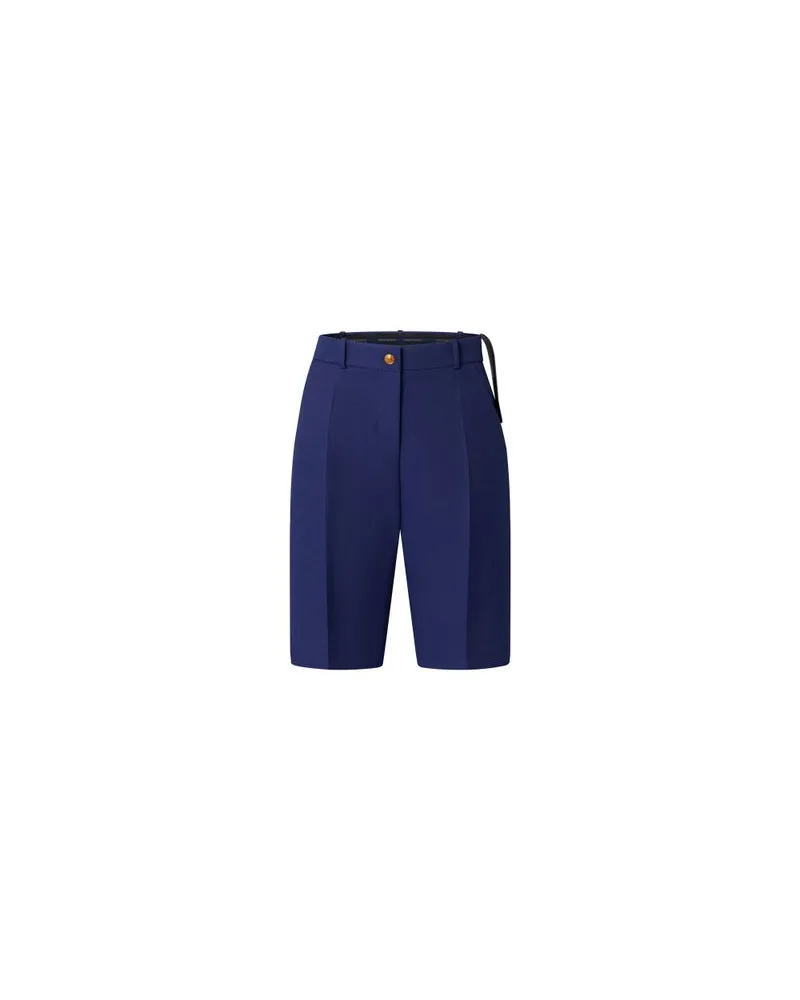 Louis Vuitton Technical Gabardine Tailored Bermuda Shorts Blue