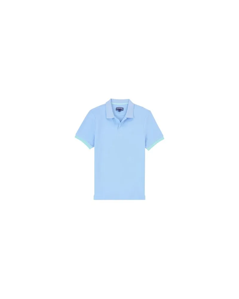 Vilebrequin Einfarbiges Poloshirt Blue