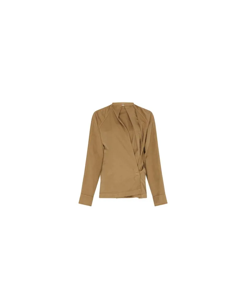 Christophe Lemaire Top mit Twist Brown