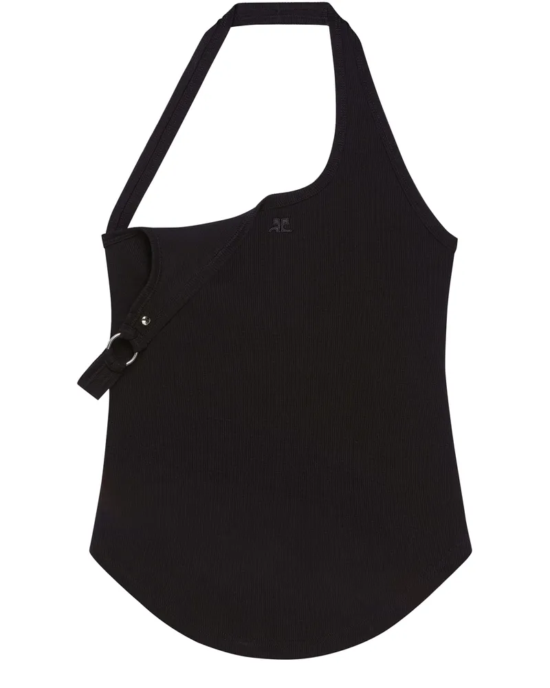 Courrèges 90's Ripp-Tanktop Undressed mit Schnalle 