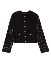 Maje Gehäkelter Cardigan Black