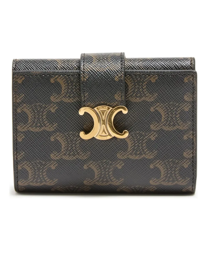 Celine Schmale brieftasche  Victoire aus Triomphe canvas Brown