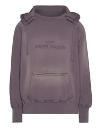 Maison Margiela Kapuzenpullover mit Reverse Logo Purple