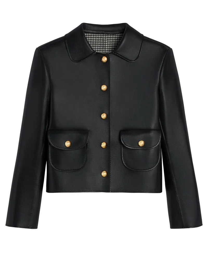 Celine Jacke mit bubikragen aus weichem lammleder 