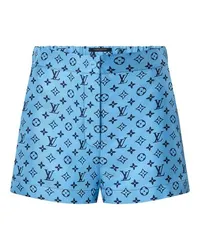 Louis Vuitton Kurze Schlafanzugshorts mit Monogram-Motiv in Sky Blue / Blau Blue