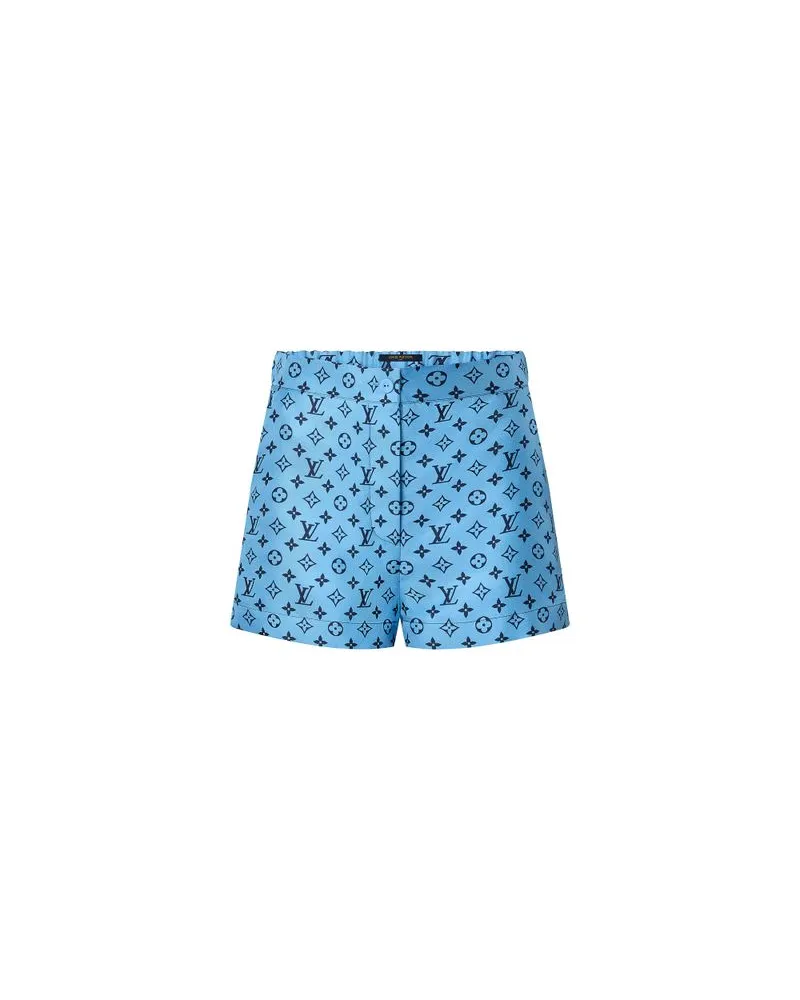 Louis Vuitton Kurze Schlafanzugshorts mit Monogram-Motiv in Sky Blue / Blau Blue