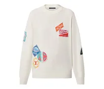 Pullover aus Kaschmir mit Reise-Aufnähern