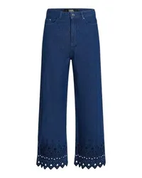 Karl Lagerfeld Culotte-Jeans mit englischer Stickerei Blue