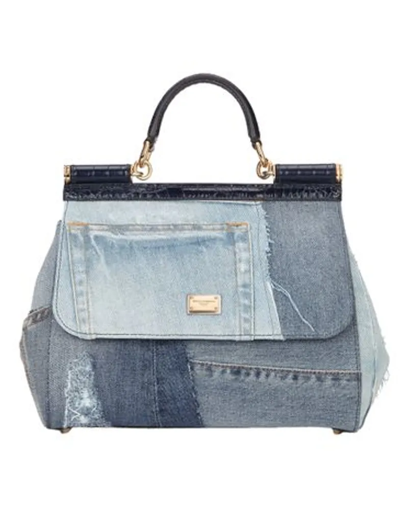 Dolce & Gabbana Mittelgroße Tasche Sicily Blue