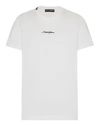 Dolce & Gabbana Baumwoll-T-Shirt mit Logo White