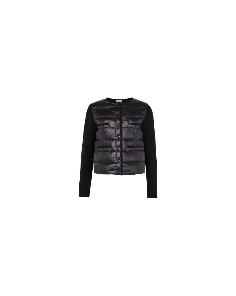 Moncler Bi-material jacket Black