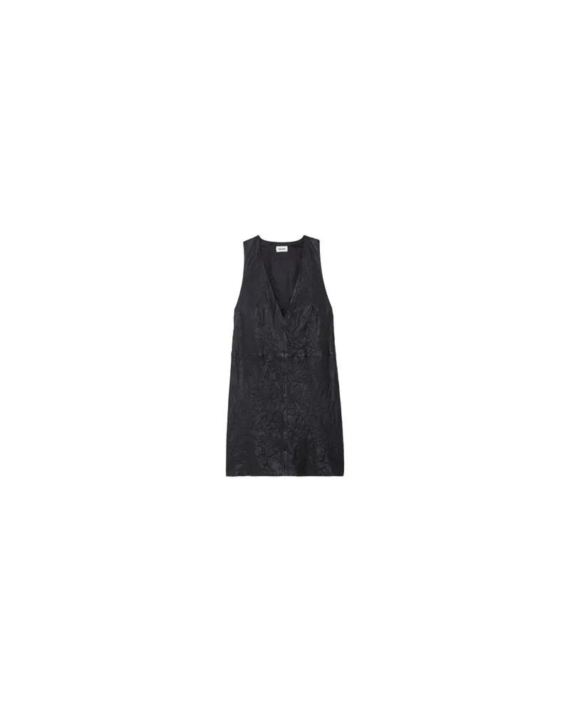 Zadig & Voltaire Kleid Rasha Knitterleder Black