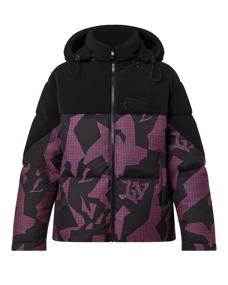 Louis Vuitton Daunenjacke aus zwei Materialien mit Kapuze 