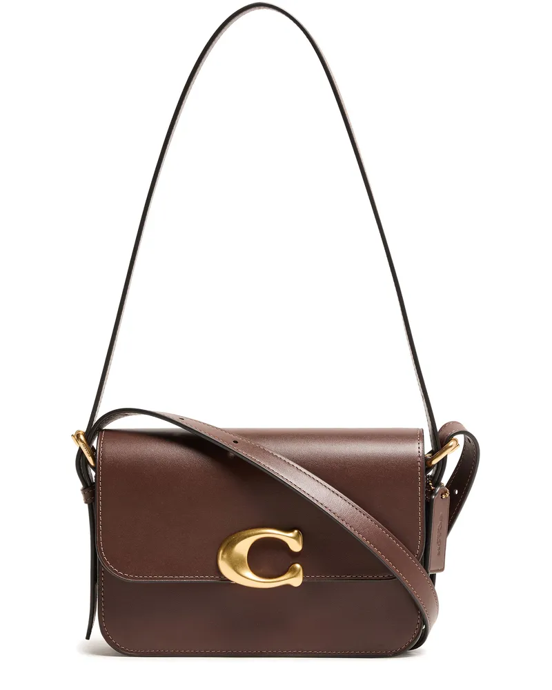 Coach Schultertasche Empire Carryall 34 aus glänzendem Leder 