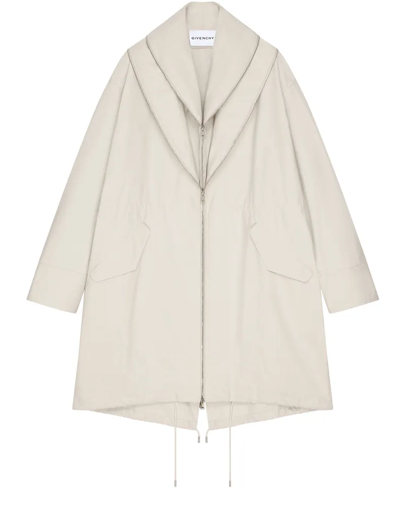 Givenchy Baumwollparka mit Reißverschluss und Schalkragen 