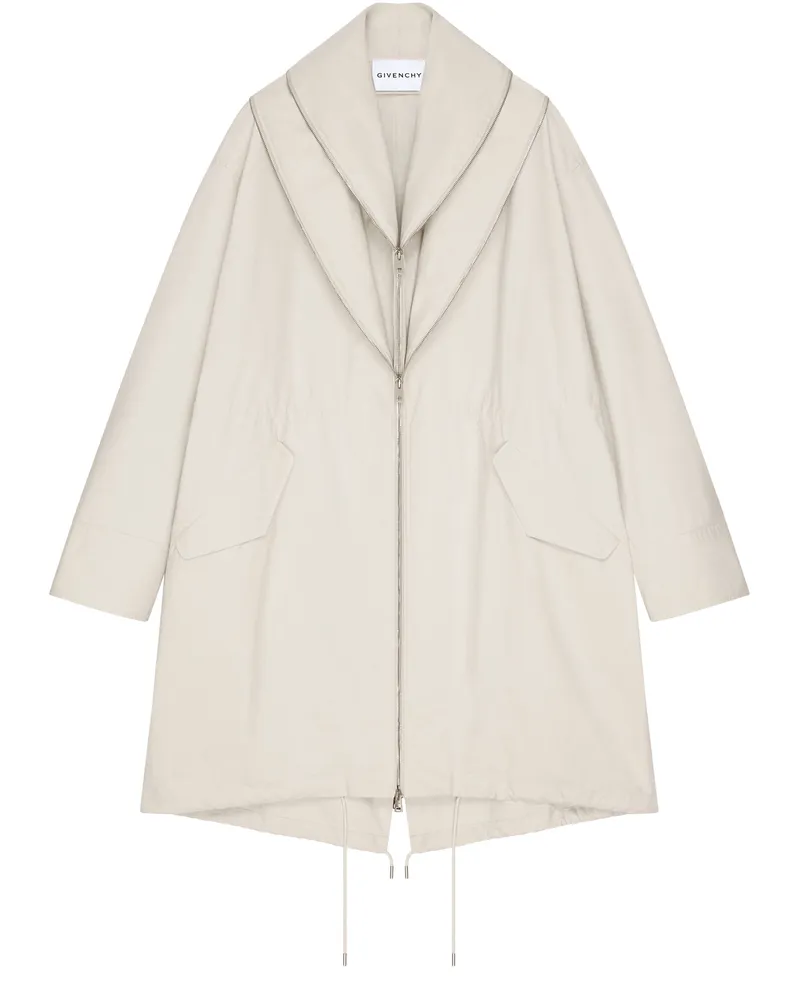 Givenchy Baumwollparka mit Reißverschluss und Schalkragen 