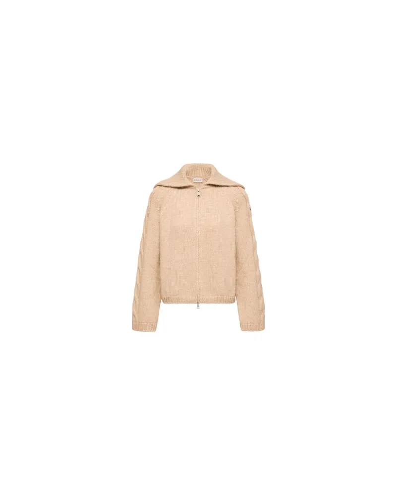 Moncler Cardigan mit Reißverschluss Beige