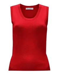 J.W.Anderson Tanktop in Pointelle-Strick mit Blumenmotiv Red