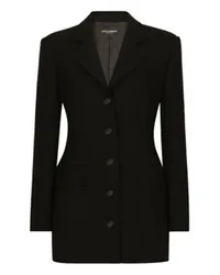 Dolce & Gabbana Woll-Cady-Jacke in Dolce-fit Black