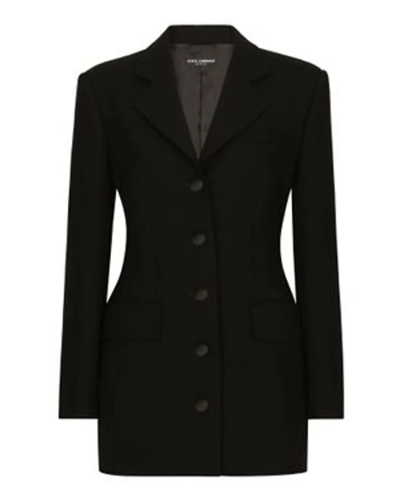 Dolce & Gabbana Woll-Cady-Jacke in Dolce-fit Black