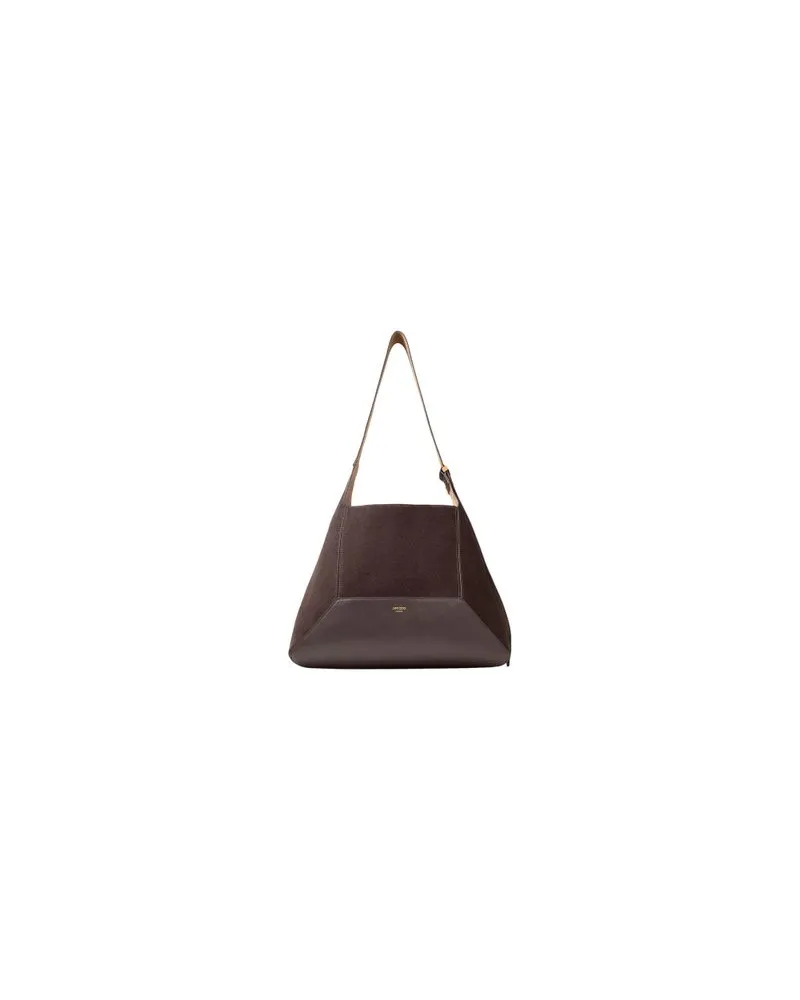 Jimmy Choo Large Diamond Hobo suede bag Brown