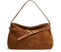 Schultertasche aus Veloursleder Aventure