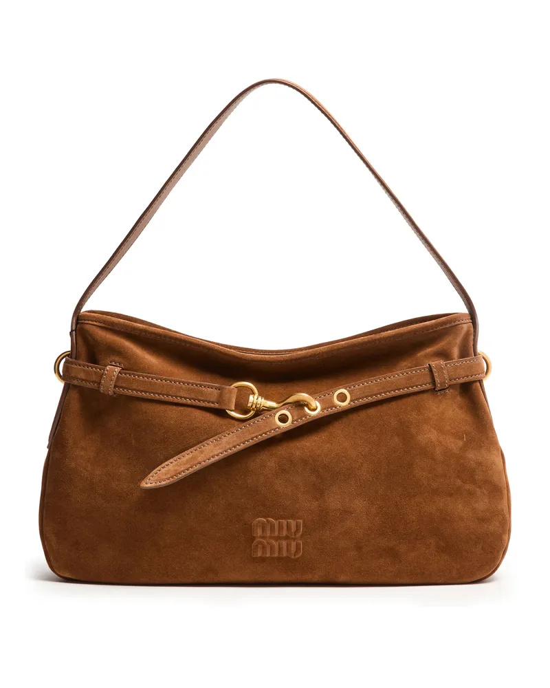 Miu Miu Schultertasche aus Veloursleder Aventure 