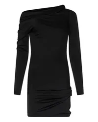 Alexander McQueen Drapiertes Kleid Black