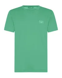 Dolce & Gabbana Baumwoll-T-Shirt mit Logo-Plakette Green