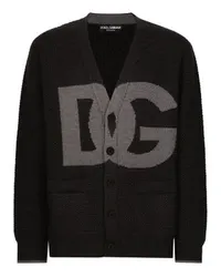 Dolce & Gabbana Handgestrickter Woll-Cardigan Grey