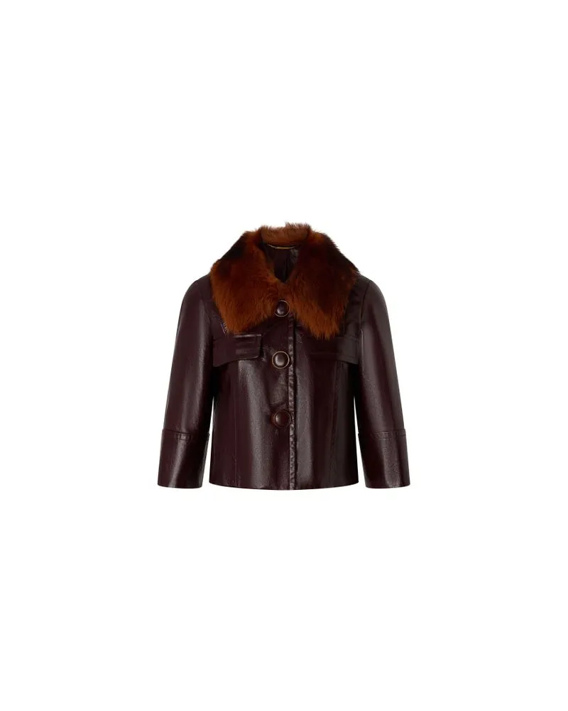 Chloé Lederjacke Purple