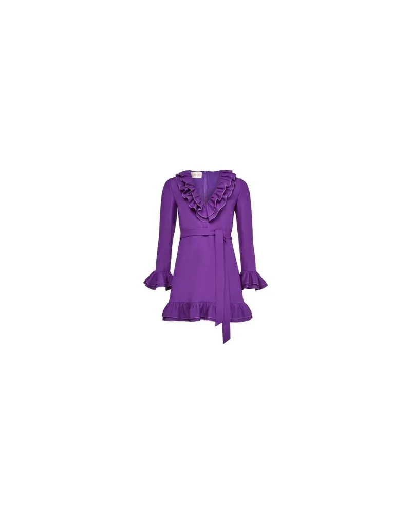 Valentino Garavani Couture-Minikleid aus Crêpe Purple
