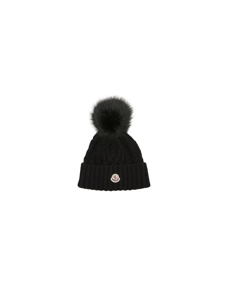 Moncler Beanie with logo Black