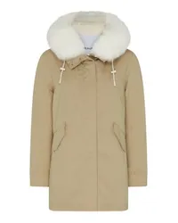 Yves Salomon Kurzer Parka White