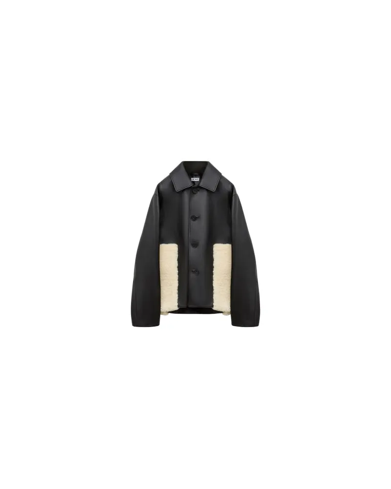 Loewe Jacke aus Lammnappa-Leder Black