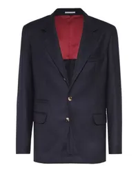 Brunello Cucinelli Dekonstruierter Blazer Blue