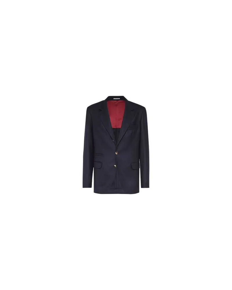 Brunello Cucinelli Dekonstruierter Blazer Blue