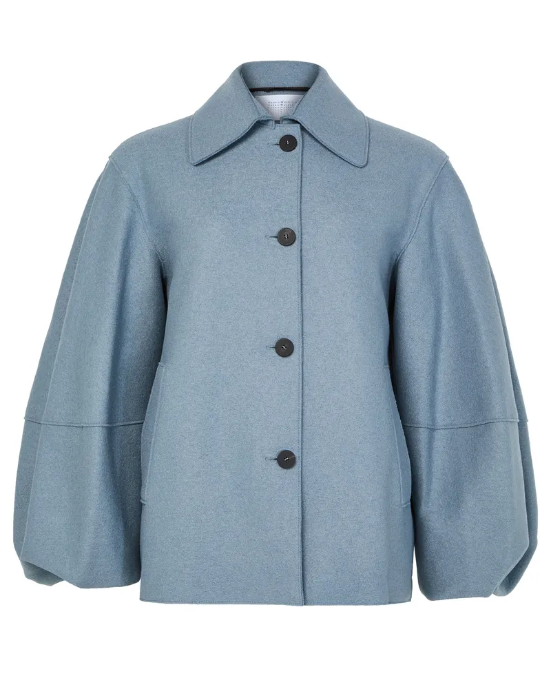 Harris Wharf London Jacke aus gepresster Wolle mit Puffärmeln 