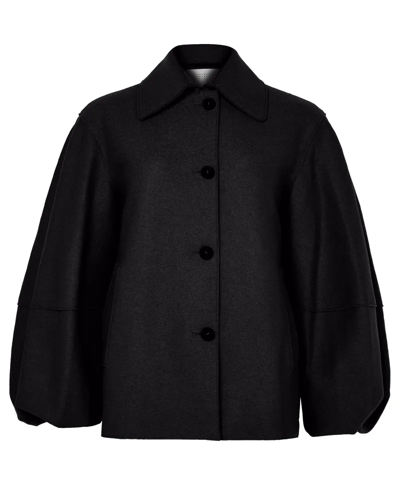 Harris Wharf London Jacke aus gepresster Wolle mit Puffärmeln 