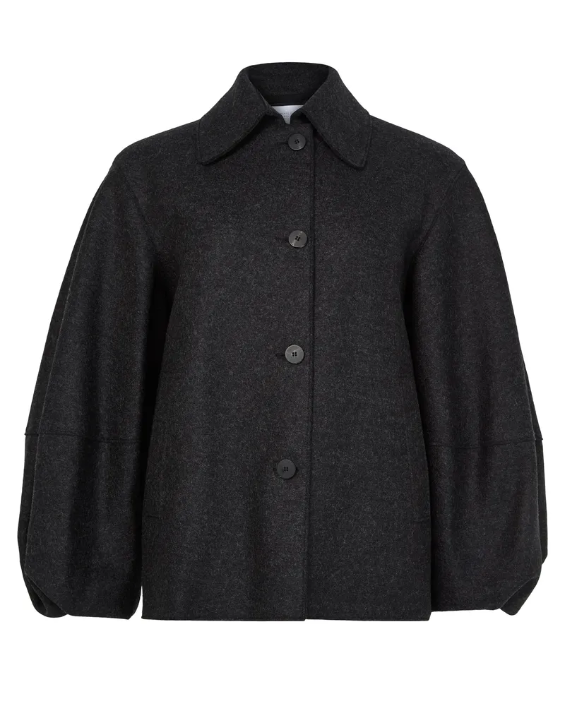 Harris Wharf London Jacke aus gepresster Wolle mit Puffärmeln 