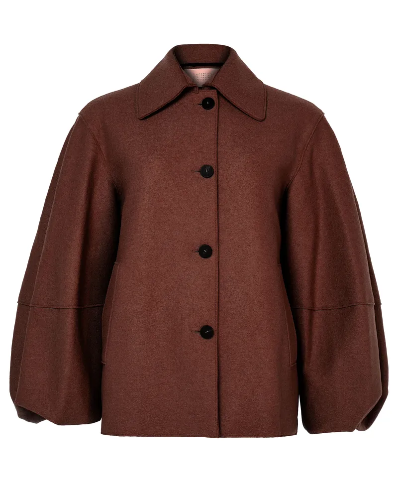 Harris Wharf London Jacke aus gepresster Wolle mit Puffärmeln 