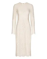 Dolce & Gabbana Langärmeliges Kleid White