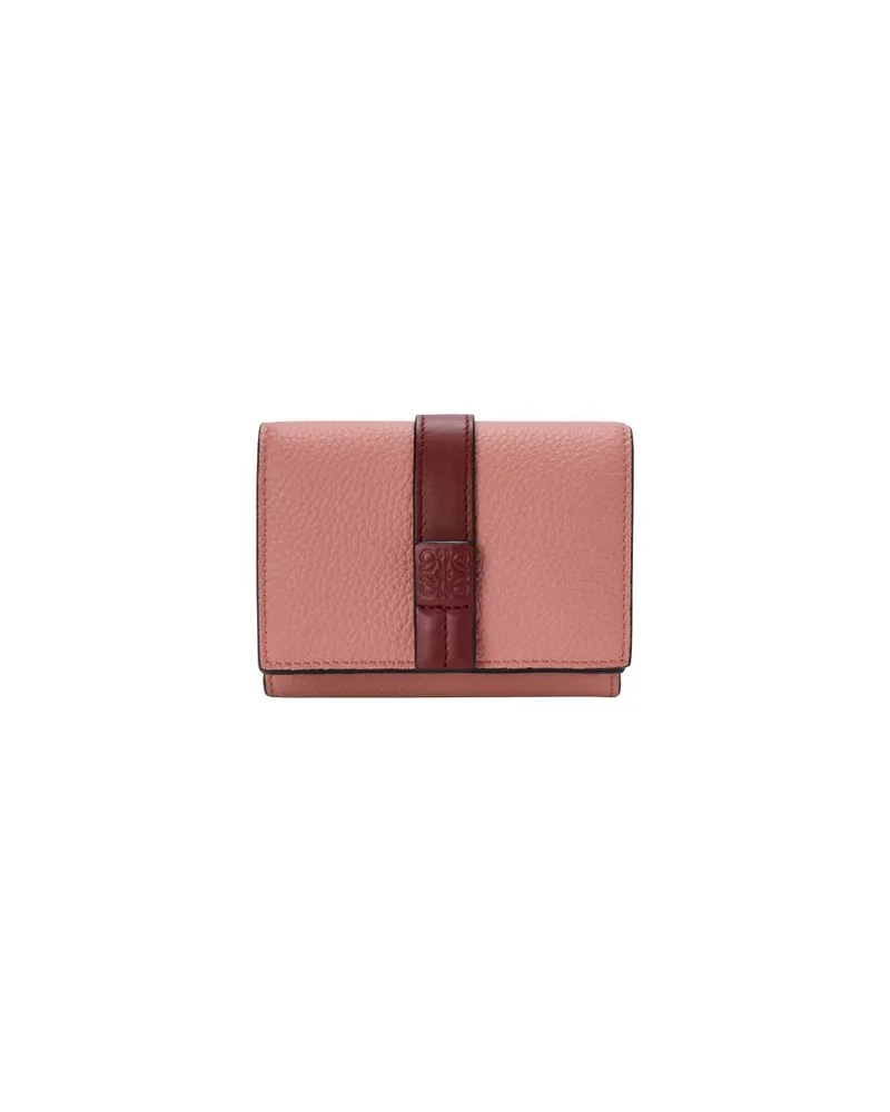 Loewe Trifold wallet in soft grained calfskin Pink