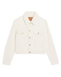 Claudie Pierlot Gerade geschnittene Jeansjacke White