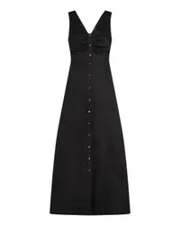 Karl Lagerfeld Button-Down-Kleid in Maxi-Länge Black