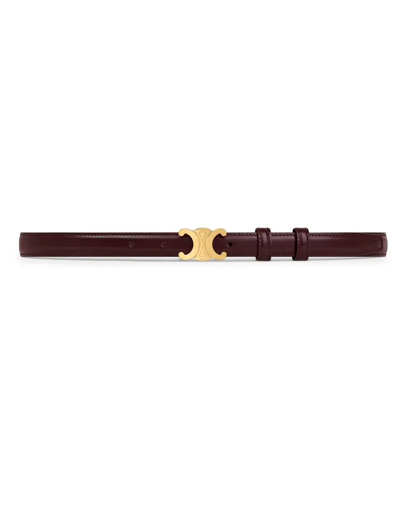 Celine Schmaler Triomphe gürtel Burgundy