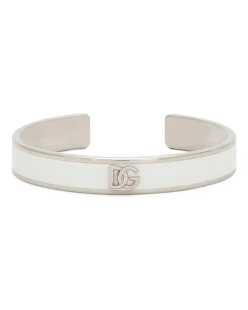 Dolce & Gabbana Starres Emaille-Armband mit Logo White