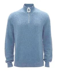 J.W.Anderson Henley-Pullover mit Bouclé-Struktur Blue